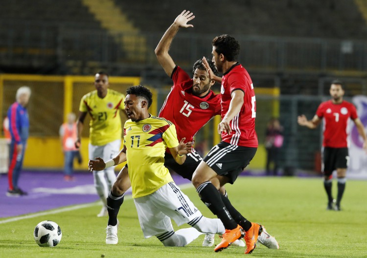 Egypt and Colombia battle it out as both nation prepare for their World Cup title bid this June