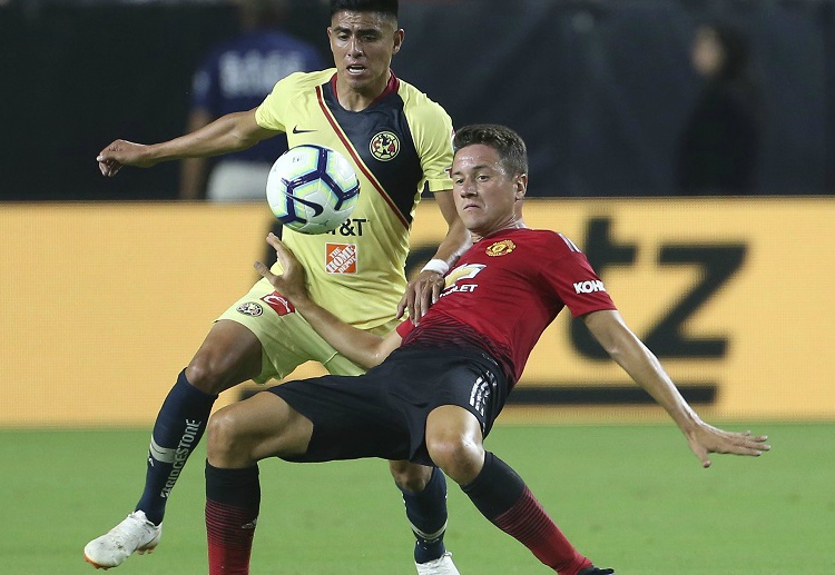 Ander Herrera had two chances during the ICC 2018 match against AC Milan