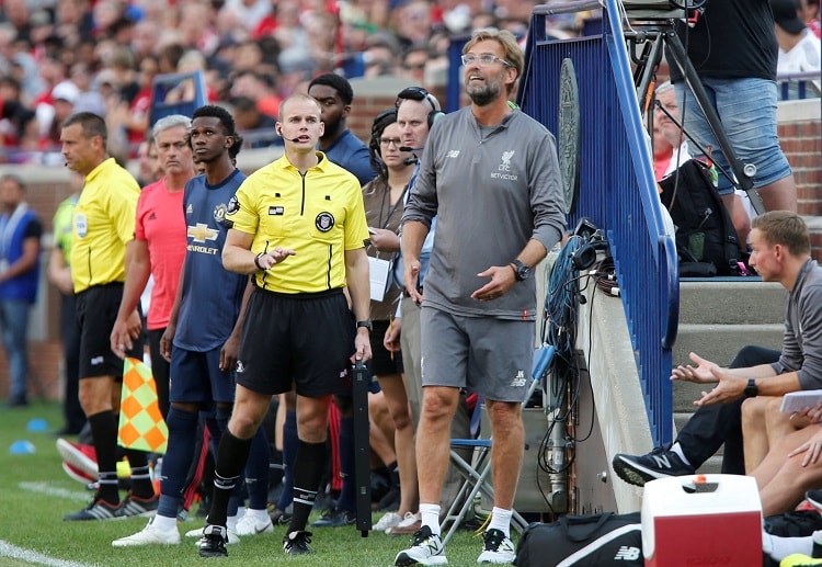 Jurgen Klopp looks proud following Liverpool's 1-4 victory against Manchester United in ICC 2018