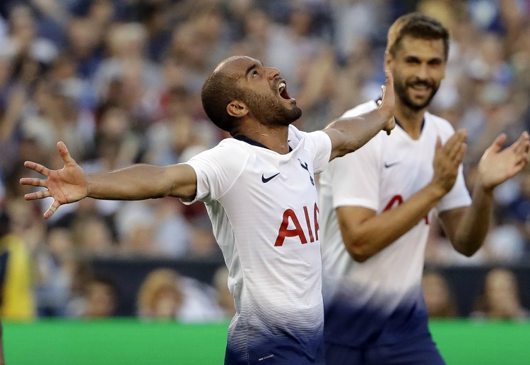 Lucas Moura scored twice before half-time as Tottenham opened their ICC 2018 campaign with a win against AS Roma