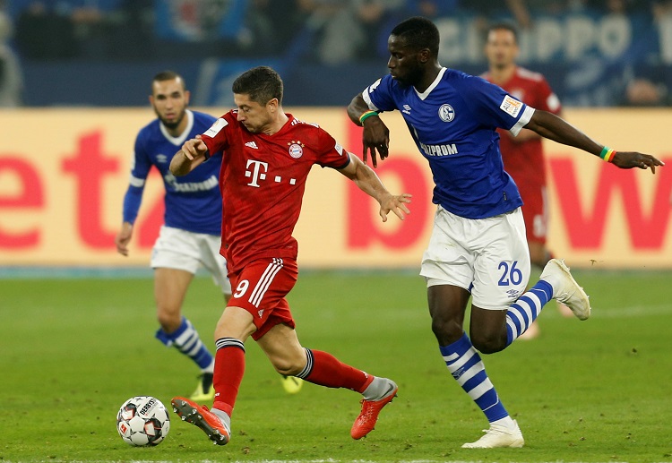 Robert Lewandowski has pulverised Schalke 04 after hitting Bayern's second goal during Bundesliga week 4