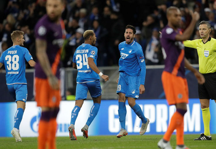 Champions League: Ishak Belfodil gives Hoffenheim the lead after a perfectly placed strike in the opening minute