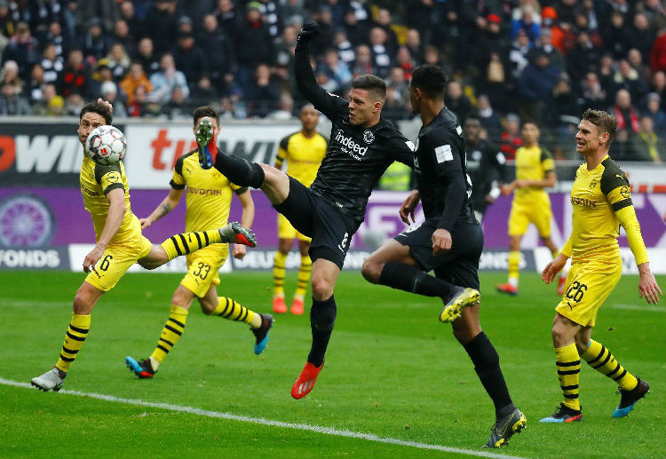 In-form Luka Jovic drew the host in the first half to share a point with Bundesliga leaders Borussia Dortmund