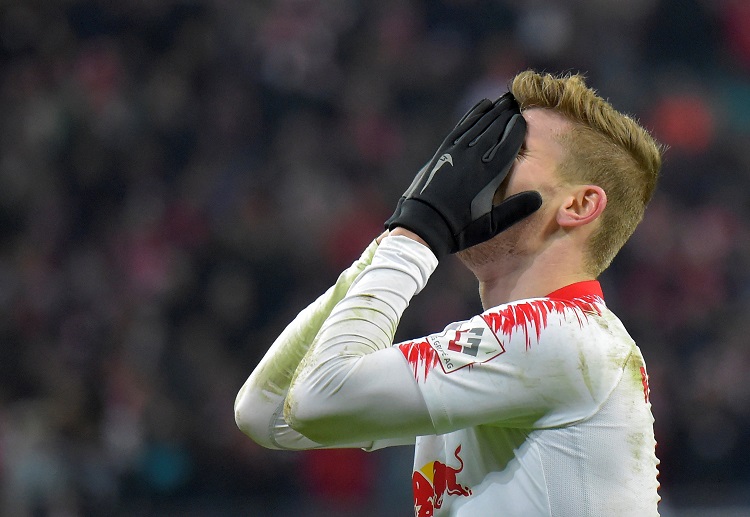 Timo Werner has failed to hit a goal during the Bundesliga match between RB Leipzig and Eintracht Frankfurt