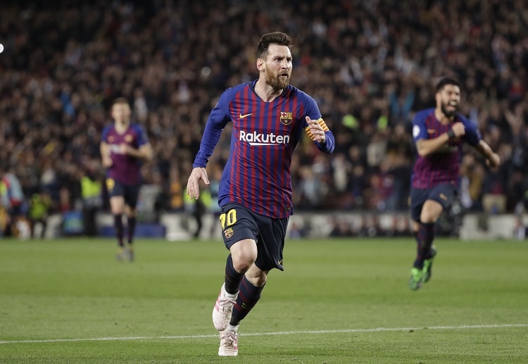 Leo Messi hits the 600-goal mark for Barcelona after scoring twice in the first leg of their Champions League semi-final