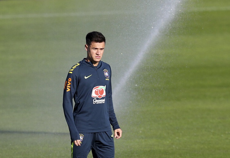 Philippe Coutinho during training ahead of the Brazil-Argentina Copa America clash