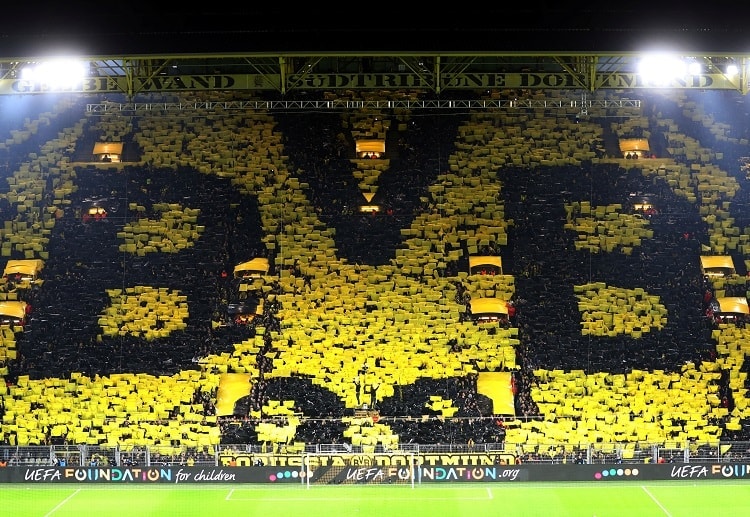 Borussia Dortmund supporters cheered loud and proud for their squad in the Champions League
