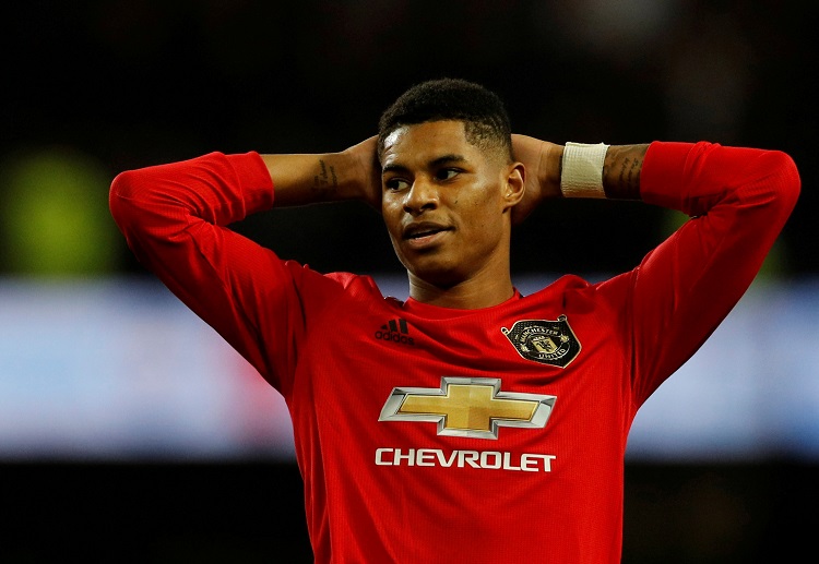 맨체스터 유나이티드의 마르쿠스 래시포드는 이번 프리미어리그 시즌에 14골을 넣었다