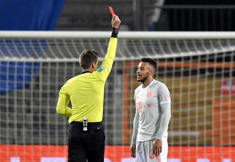 Champions League: Corentin Tolisso received a red card after playing a foul against Arminia's Fabian Klos