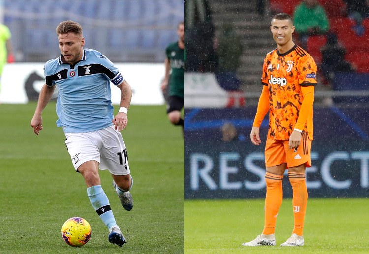 Ciro Immobile and Cristiano Ronaldo will face each other this weekend when Lazio play host to Juventus in Serie A