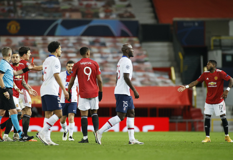 Champions League: Manchester United were down to ten men against PSG after Fred was sent off