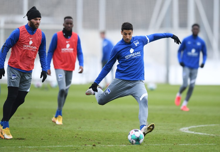 Sami Khedira is expected to be featured in Hertha Berlin's Bundesliga match against Bayern Munich