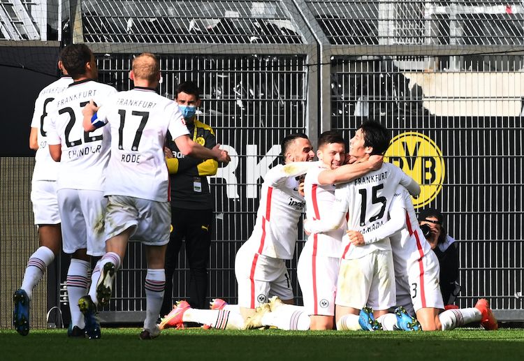 Andre Silva breaks the equaliser to lead Eintracht to a 102 win over BVB in Bundesliga