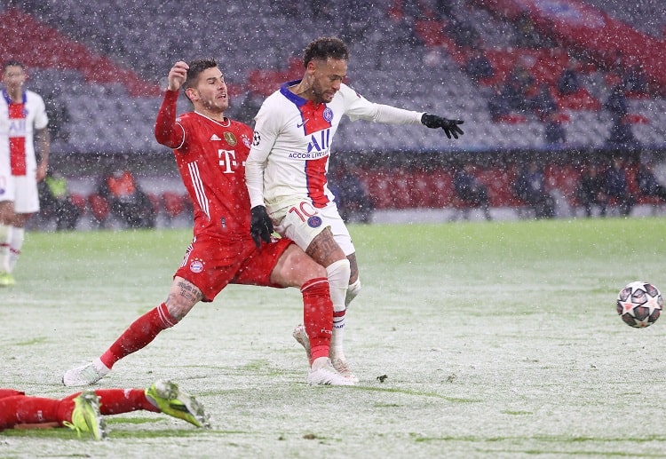 It was a snow-filled Champions League match between Bayern and PSG