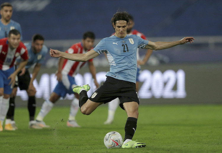 Edinson Cavani scores a penalty goal to give Uruguay a win against Paraguay in Copa America