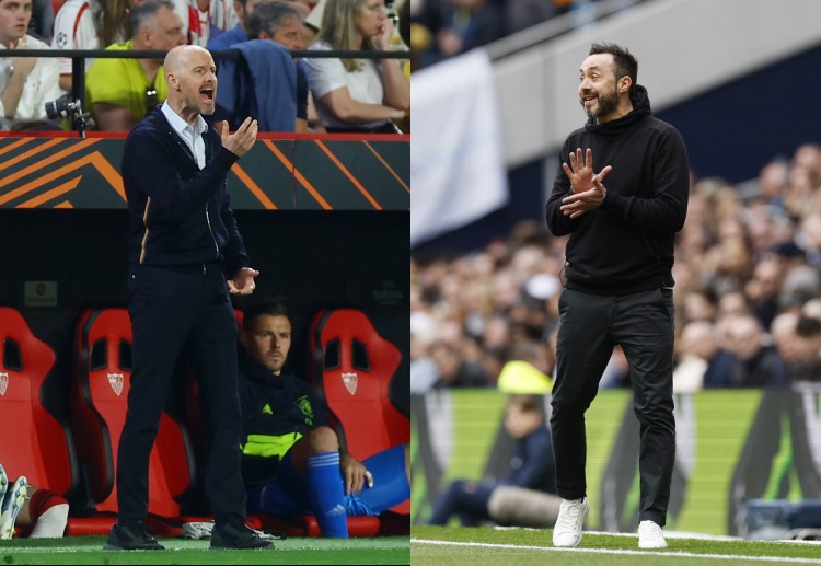 Erik ten Hag face off with Roberto De Zerbi in Sunday's FA Cup semi-final at Wembley Stadium