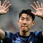 Son Heung-Min thanks fans after the club friendly match between Spurs and Bayern Munich