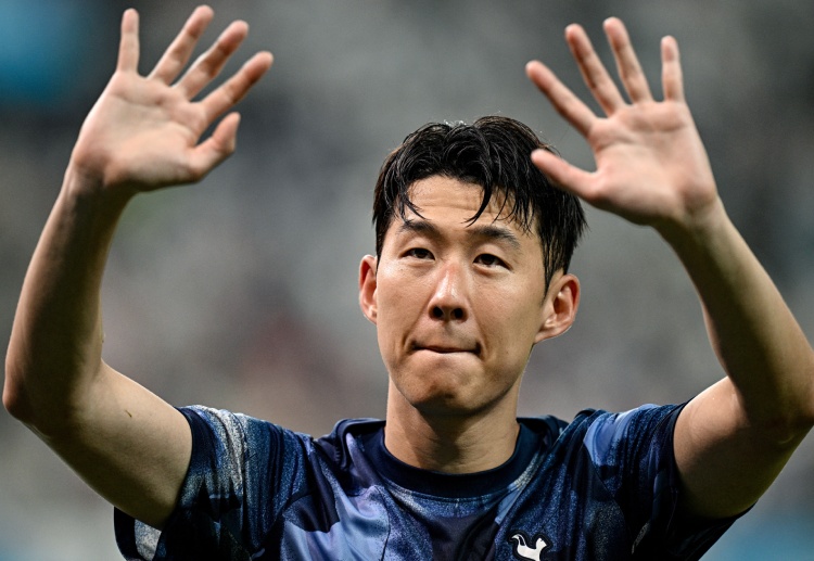 Son Heung-Min thanks fans after the club friendly match between Spurs and Bayern Munich