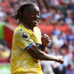 Eberechi Eze in action against Brentford in the Premier League