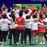 亚洲羽毛球混合团体赛 开心庆祝