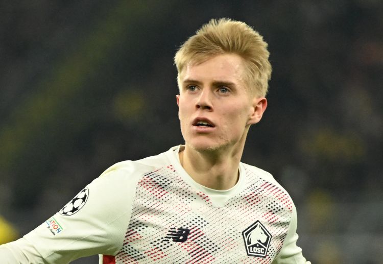 欧冠联赛 哈拉尔德松破门,里尔扳平比分。