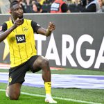 德甲联赛 第41分钟，吉拉西接应横传，一脚抽射破门扳平比分。