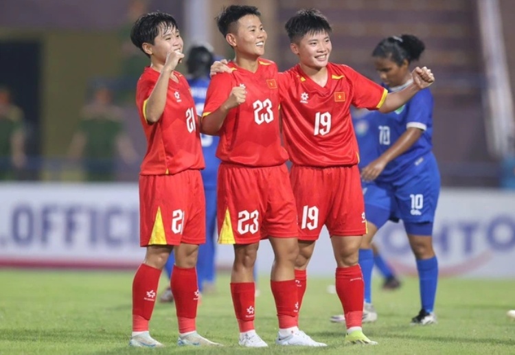 Vòng loại Asian Cup 2026 nữ: Nữ Việt Nam vươn lên ngôi đầu bảng E