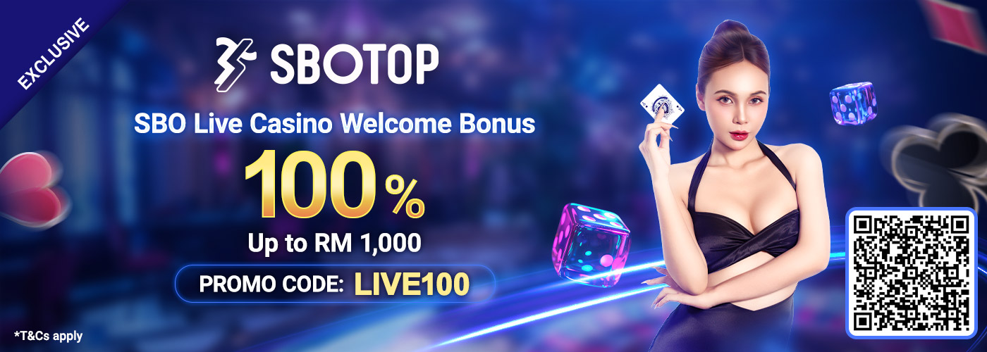 100% SBO Live Casino Welcome Bonus