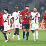 法甲联赛 巴黎圣日尔曼在客场与里尔战平，1比1的比分让连胜纪录止步。