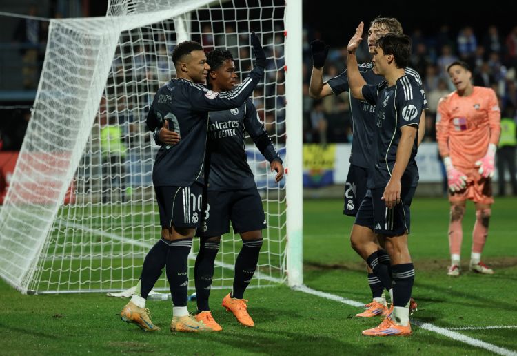 国王杯 姆巴佩在比赛中梅开二度，并造成对方乌龙球，帮助皇马淘汰塔拉韦拉，顺利晋级16强。