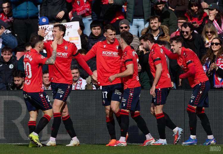 西甲联赛 布迪米尔本赛季表现抢眼，23轮联赛贡献11球，依旧是奥萨苏纳锋线最具威胁的关键人物。