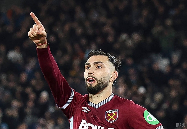 英超联赛 西汉姆联新加盟的卡斯特利亚诺斯在上一轮比赛中表现突出,攻入一球。